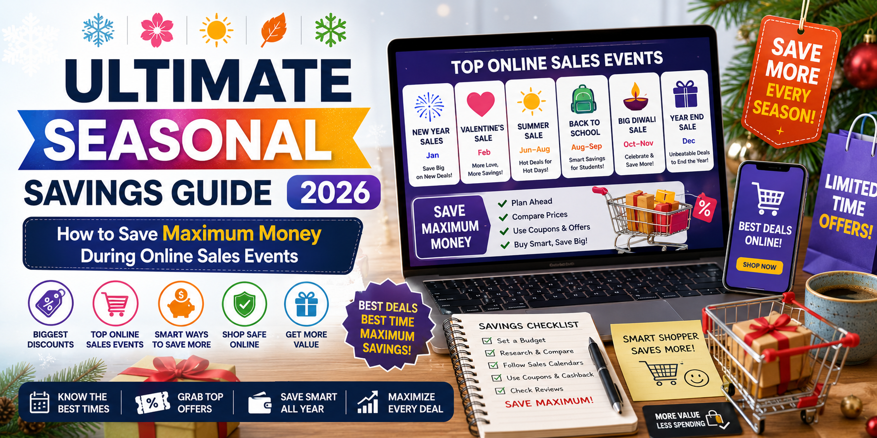 Ultimate Seasonal Savings Guide 2026: How to Save Maximum Money During Online Sales Events 